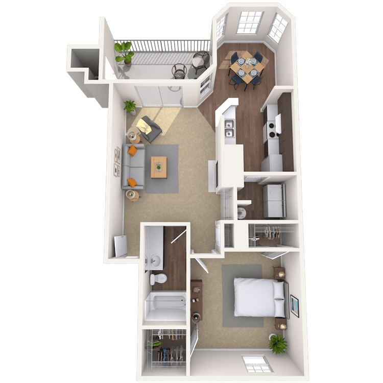 Floorplan image of unit 312