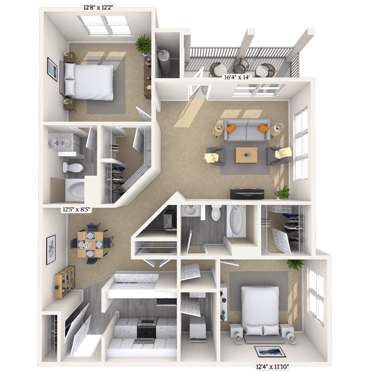 Floorplan image of unit 602