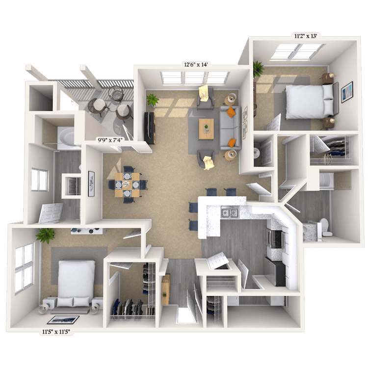 Floorplan image of unit 812