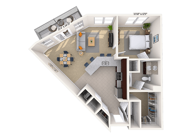 Floorplan image of unit 06-2623