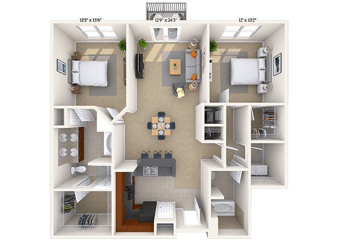 Floorplan image of unit 02-2223