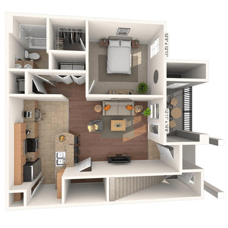 Floorplan image of unit 0107106
