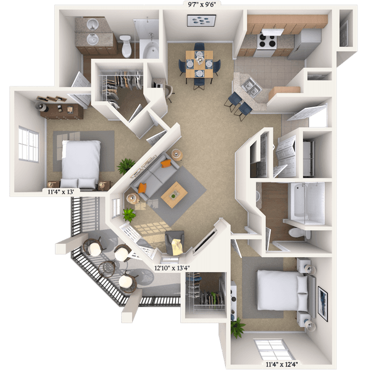 Floorplan image of unit 05208