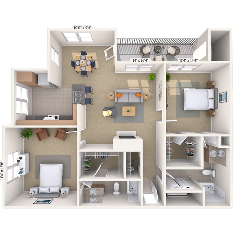 Floorplan image of unit 01112
