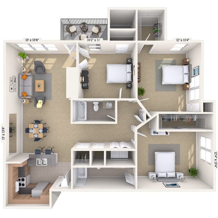 Floorplan image of unit 06638