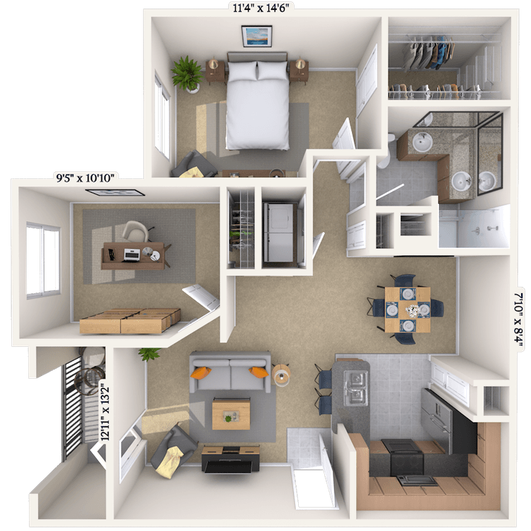 Floorplan image of unit 1212205