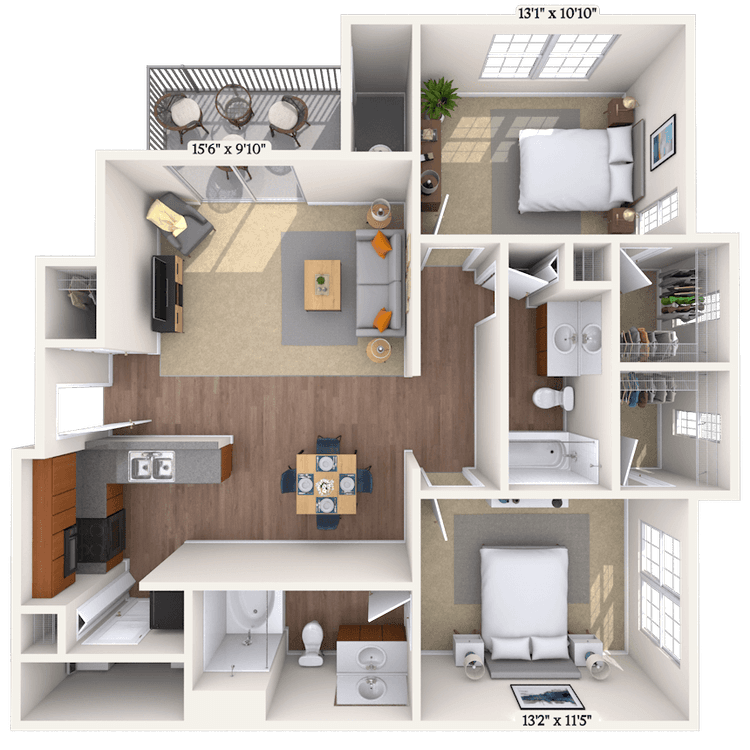 Floorplan image of unit 101032