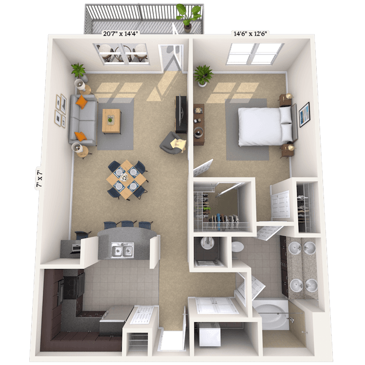 Floorplan image of unit 02231