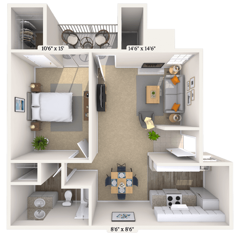 Floorplan image of unit 01108