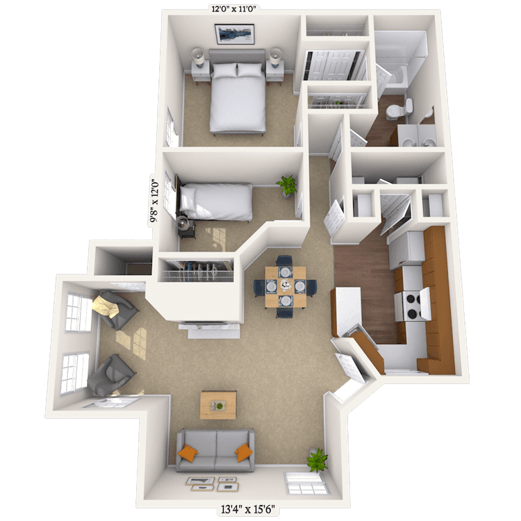 Floorplan image of unit 131309
