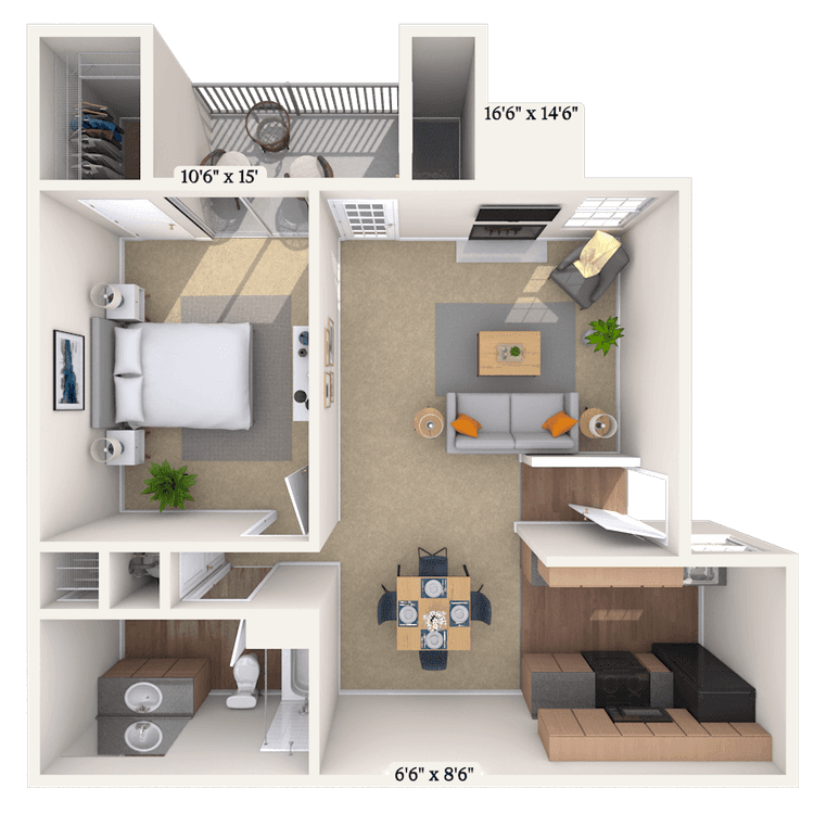 Floorplan image of unit 06612