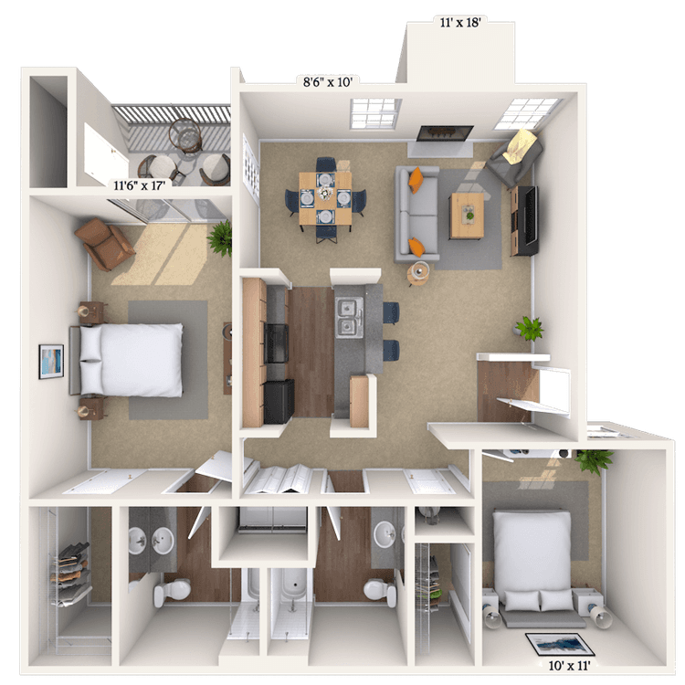 Floorplan image of unit 171708