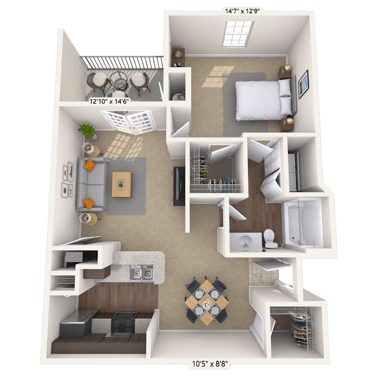 Floorplan image of unit 010702