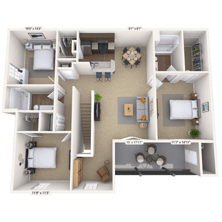 Floorplan image of unit 011121
